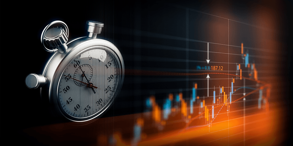 Imagen de un reloj con una estadistica de market timing